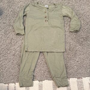 Lou Lou & Company Sage Green Kids Pajama Set